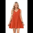 thumbnail image 2 of Vestido Mini Sin Mangas Rojo Ladrillo M, 2 of 7