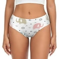 thumbnail image 1 of Fotbe Little Elephant Calzones Estampados para Mujer – Ropa Interior de Algodón, Cómoda, Suave y Elástica-Large, 1 of 6