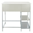 thumbnail image 7 of SAFAVIEH Hayden 3-Shelf Standing Desk White / Chrome, 7 of 7