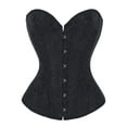 thumbnail image 2 of KingShop Corsets for Women Bustier Brocade Lace up Overbust Corset Waist Cincher Shapewear Top, 2 of 5