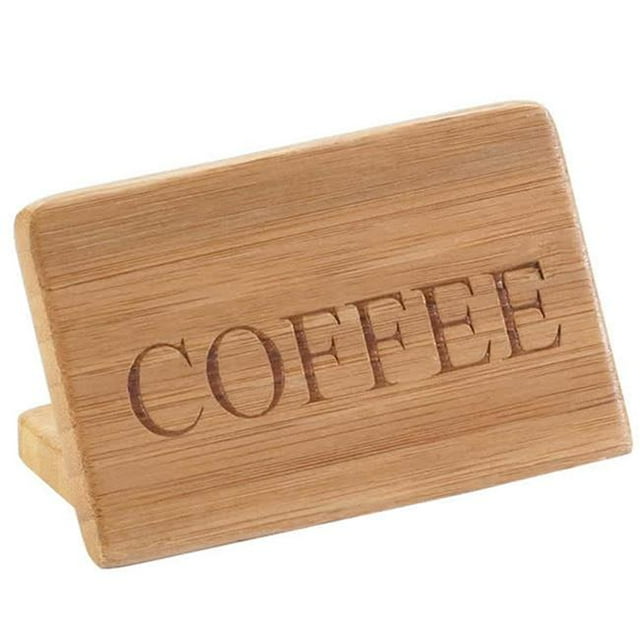 Cal Mil 606-1 Signe de Boisson de Café en Bambou - 3 x 1 x 2 Po.