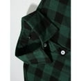 thumbnail image 5 of Inglocry Men's Button Down Regular Fit Long Sleeve Plaid Flannel Casual Shirts Vintage Plaid Shirts Green 2XL, 5 of 5
