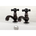thumbnail image 2 of Kingston Brass KS1105PKX Basin Tap Faucet with Cross Handle, Oil Rubbed Bronze, 2 of 3