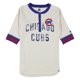 thumbnail image 1 of STARTER Camiseta Henley histórica de los Chicago Cubs para mujer, beige, mediana, 1 of 2
