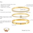 thumbnail image 2 of Gold Bracelets for Women - Stackable Bangles with Friendship & Love Theme - Stainless Steel Jewelry Gift for Her, 2 of 7