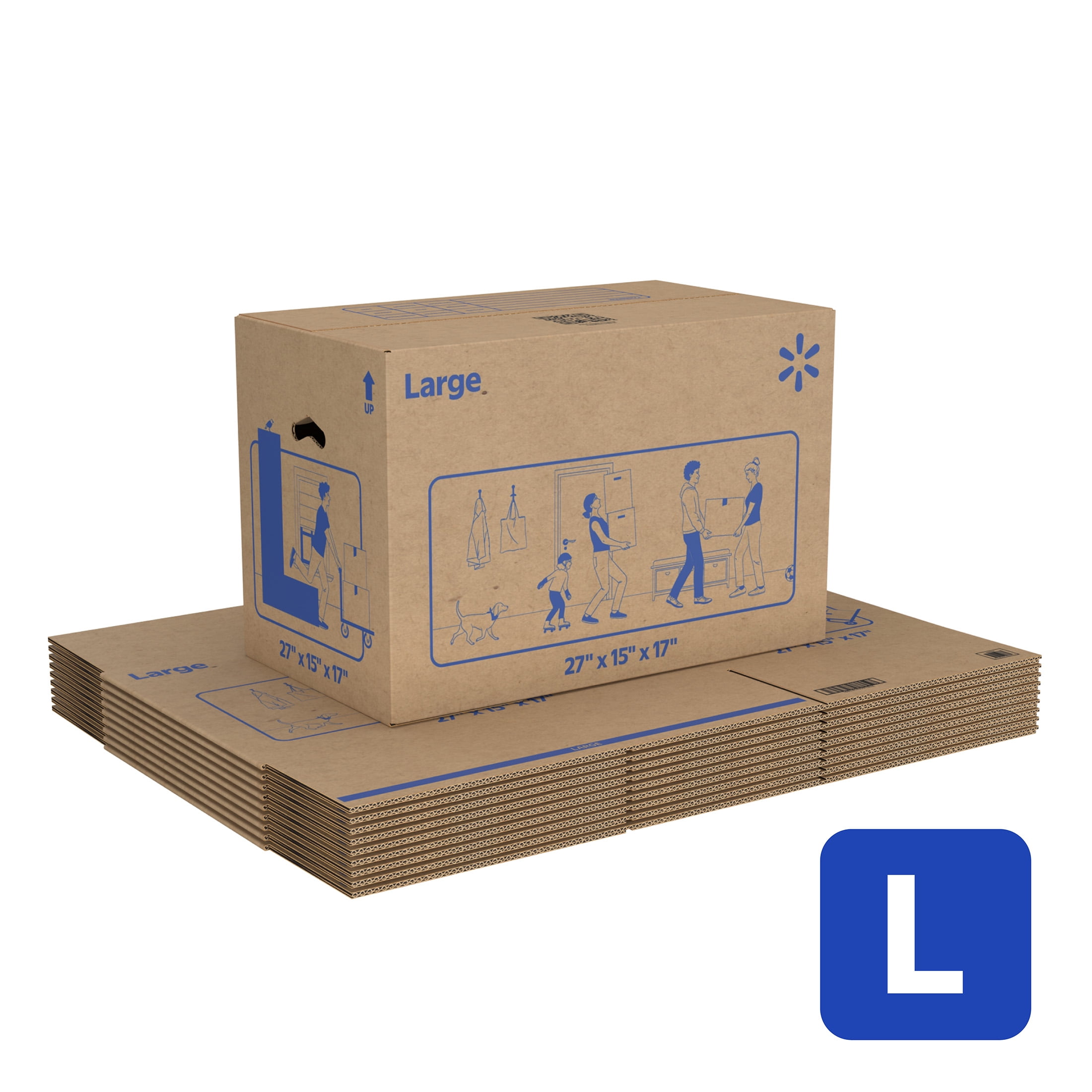 Walmart 27x15x17 Large Boxes, 150-CT Pallet