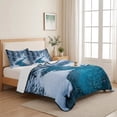 thumbnail image 5 of Quilts Twin XL Size Bedding Set, Winter Snowy River Lightweight Quilted Comforter, Nature Pine Trees Forest Snowy Scenery Soft Bedspread Coverlet with Pillow Covers for All Season, 68" x 98", 5 of 9