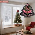 thumbnail image 2 of Stylish Metal Hanging Christmas Tree Wind Spinner - Features Red Flowers Pink Ribbon Heart Top Perfect for Garden Decor, 2 of 6