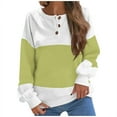 thumbnail image 1 of TACILIP Vêtements d'Automne pour Femmes Chandail en Molleton pour Femmes Chandail Hauts à Manches Longues Col Rond Chemises à Boutons Décontractées Mode Automne Tenues de Printemps Vêtements d'Hiver, Cadeaux pour Femmes, 1 of 4