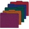 Ampad 100 percent Recycled Color File Folders, 1/3 Cut, 11 Pt Stock, Letter, Assorted, 50/Box