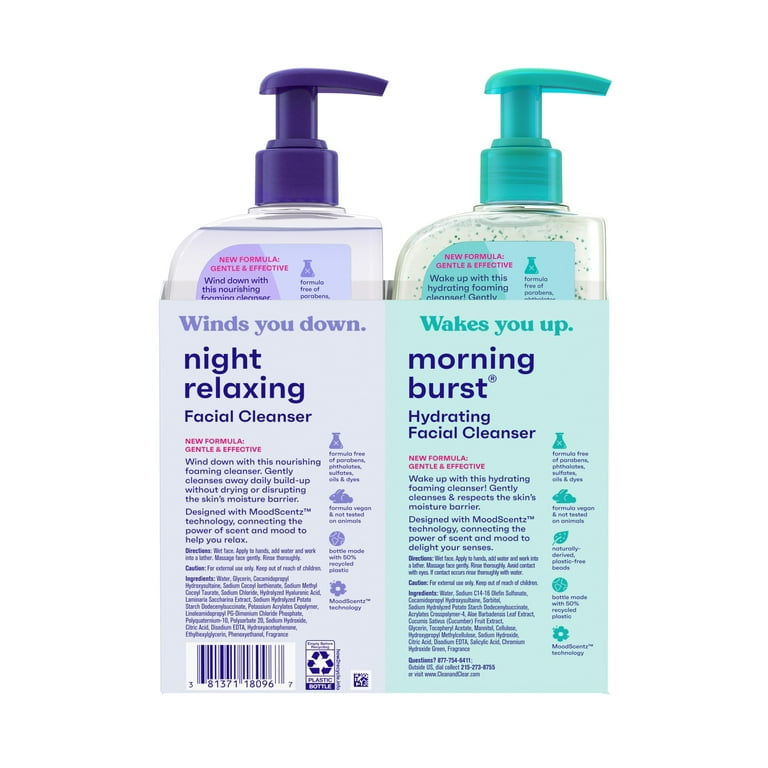Clean & Clear 2-Pack Daily Deep Pore Cleansers with Refreshing