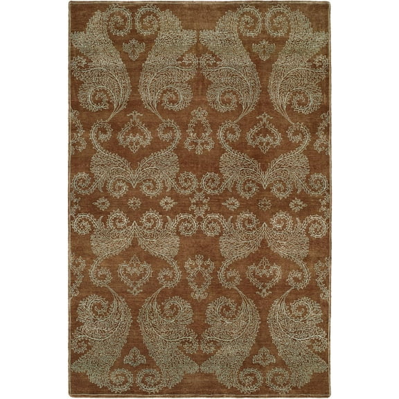 K2 Floor Style Nirvana Hazelnut Hand Made Wool & Silketteâ„¢ Area Rug
