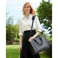 thumbnail image 2 of LOVEVOOK Laptop Tote Bag for Women, 15.6 Inch Work Bags, Vintage Leather Tote Bag, Waterproof Computer Bags with Clutch Purse, Large Capacity Messenger Bag for Teacher College Business Office, 2 of 7