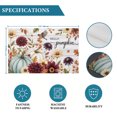 thumbnail image 6 of Thanksgiving Fall Placemats Set of 2, Harvest Pumpkin Flower Leaves Wood Grain Washable Wipeable Table Mats for Dining Tables, Indoor Outdoor Kitchen Place Mats for Holiday Party Table Decor, 6 of 9