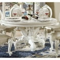 thumbnail image 6 of Acme Furniture Versailles Round Dining Table in Synthetic Leather & Bone White Finsih, 6 of 6