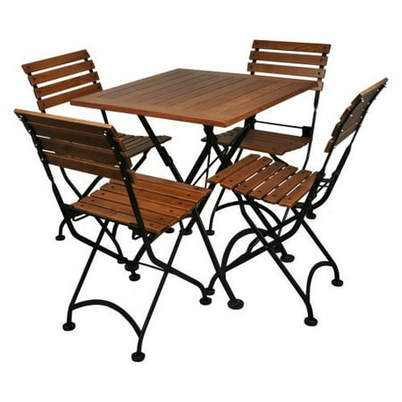 Furniture Designhouse 28 in. Square European Cafe Chestnut Folding Table