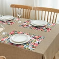 thumbnail image 3 of Pioneer Flower Floral Print Pattern Summer Placemats Table Placemats Set Of 4-Linen Kitchen Washable Placemats Table Mats 12x18 Inch Non-Slip Heat Resistant, 3 of 6