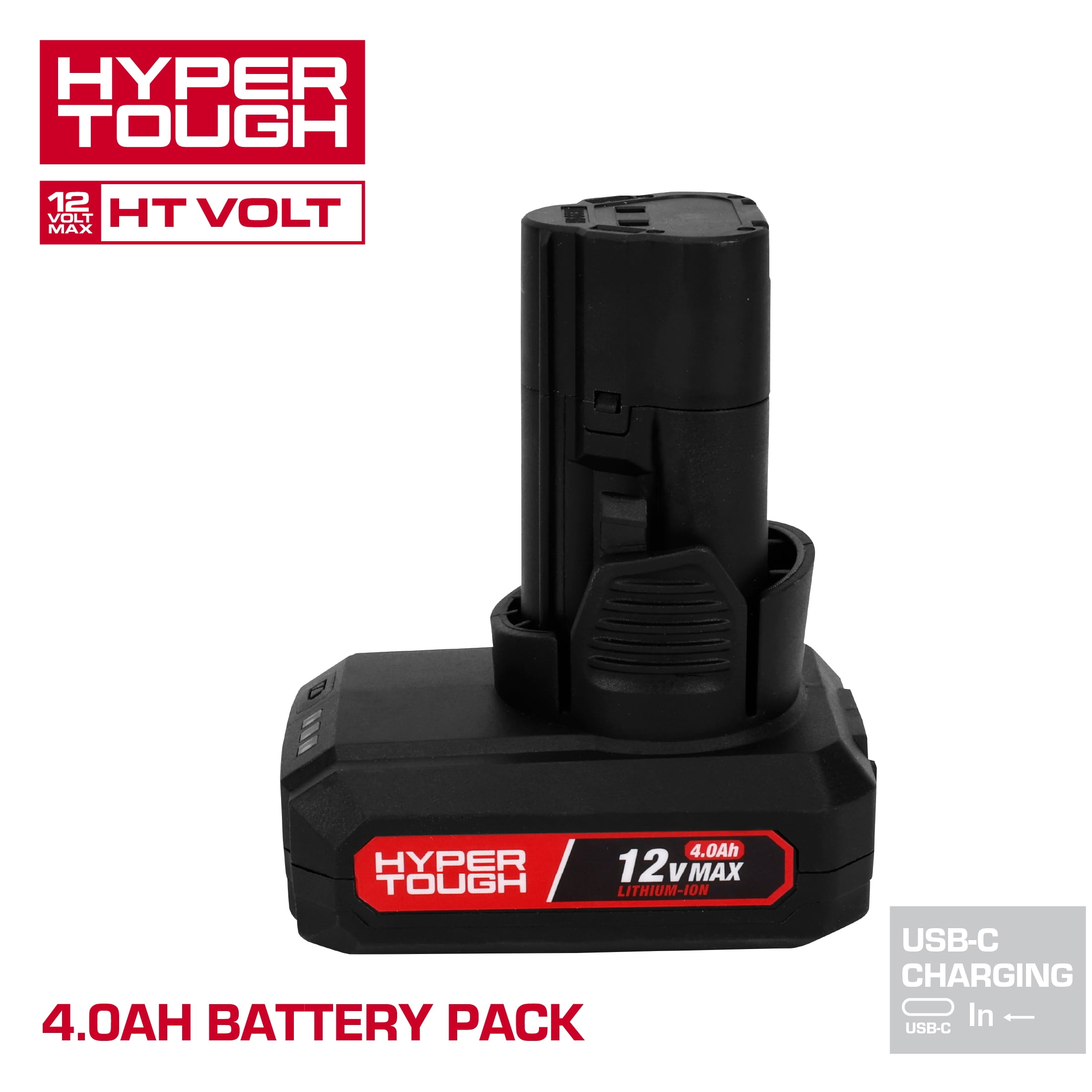 Hyper Tough 12-Volt Cordless Brushless Drill Plus 4 Ah Battery