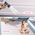 thumbnail image 3 of SAFAVIEH Courtyard Patrice Striped Indoor/Outdoor Area Rug, Ivory/Soft Pink, 9' x 12', 3 of 12