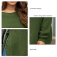 thumbnail image 4 of Top de otoño tejido con dobladillo dividido, suéter tejido para mujer, suéter tejido largo, suéter tejido para mujer, calidad inigualable, 4 of 5