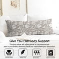 thumbnail image 3 of Body Pillow Cover with Zipper - Grey Embroidery Pillowcase - Decorative Bedding Pillow Case for Bed, Couch, 19.9"x54.8", 3 of 7
