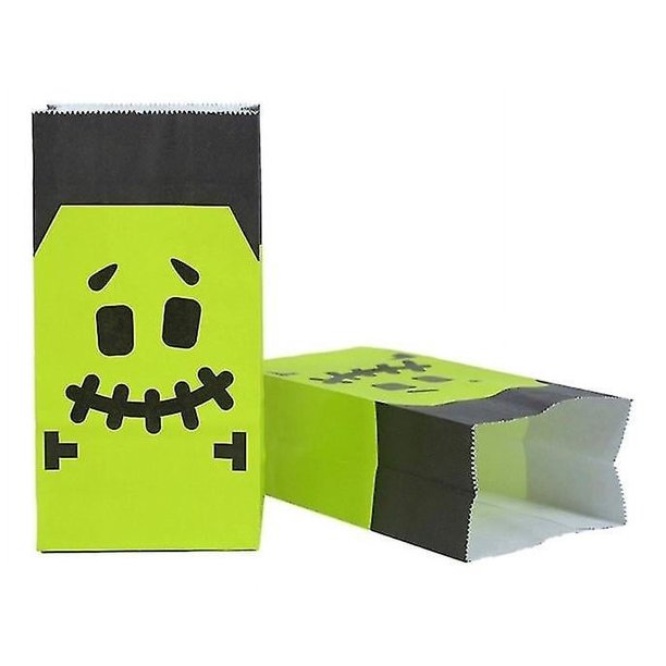 Bolsas para hornear dulces de Halloween, cara de Halloween Festival de fantasmas Bolsas de dulces coloridas Bolsas para hornear de Halloween Bolsas para refrigerios de dulces Decoración de fiesta