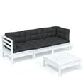 thumbnail image 4 of vidaXL 4 Piece Patio Lounge Set with Anthracite Cushions Pinewood, 4 of 17