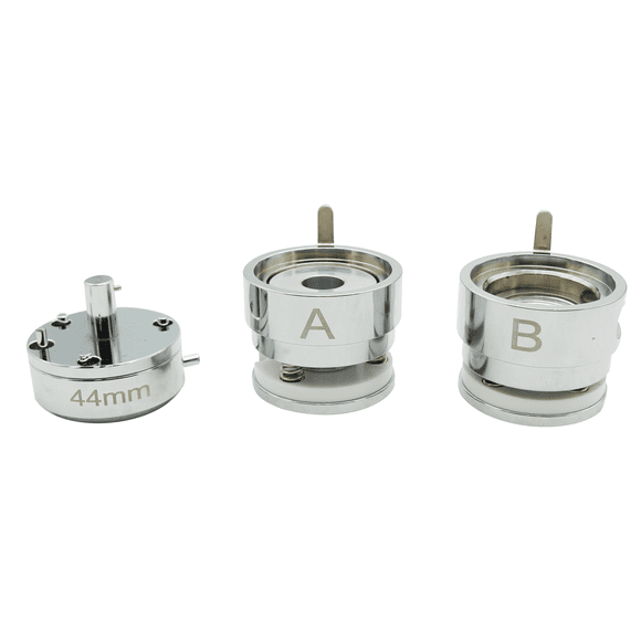ChiButtons 44mm (1.75") Interchangeable Round Die Moulds-S1 + Free Pin Button Components (100 sets)…