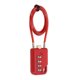 thumbnail image 1 of Uxcell 1-Pack Candado de Combinación, Aleación de Zinc 4 Dígitos Contraseña 20 In Cable Candado de Equipaje Exterior Sin Llave [Rojo], 1 of 7