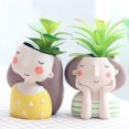 thumbnail image 5 of Planta suculenta Lovely Antique Ceramic Cartoon Flower Maceta para plantas suculentas Mini Decoraciones de paisaje JFHHH pequeña, 5 of 5