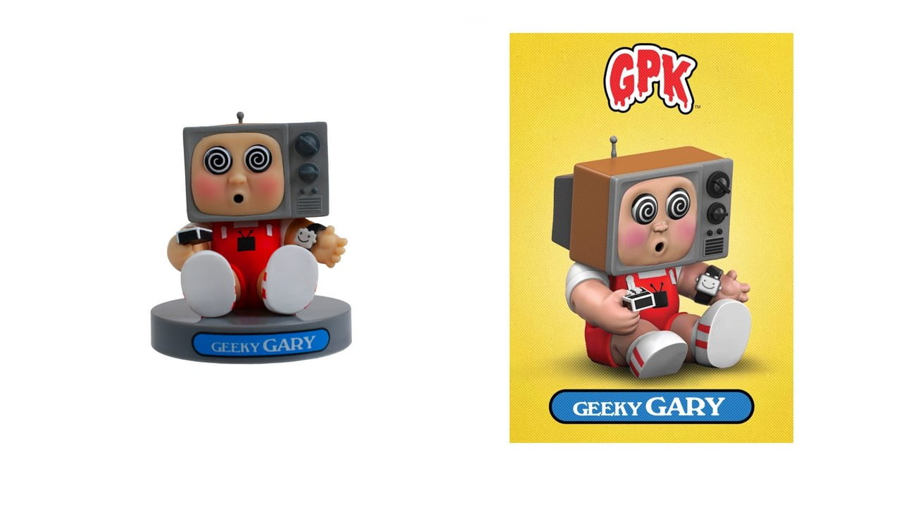 Garbage Pail Kids Geeky Gary 4" Figure with Exclusive Trading Card by