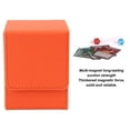 thumbnail image 4 of Magnetic Card Box Holds 100 Cards, PU Leather Card Holder Game Card Storage Case Box with Magnet Closure for Tables, Desks, Shelves, 4 of 7