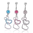 thumbnail image 6 of HOOUN Stylish Navel Belly Ring Rhinestone Button Bar Barbell Body Piercing Jewelry-#23 White Crystal Flower, 6 of 9