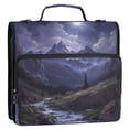 thumbnail image 5 of FORMRS Zipper Binder with Shoulder Strap 2-inch Ring 500 Sheet Capacity File Bag, Moonlight Mountain, 5 of 5