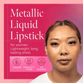 thumbnail image 3 of Aromi Tan Metallic Liquid Lipstick | Sepia Bronze Lip Color with Shimmery Finish,  Long-Lasting (Peachy Tan), 3 of 10