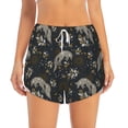 thumbnail image 2 of Picia Vintage Moon with Plants and Fox Pattern Women's 2 in 1 Athletic Running Shorts High Waisted Workout Casual Gym Sweat Shorts with Comfy Liner Zipper Pockets-Small, 2 of 9