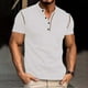 thumbnail image 1 of pstuiky camisetas camisas para hombre, Camiseta de merbau con botones y cuello alto para hombre camisas casuales para hombre xl, 1 of 8