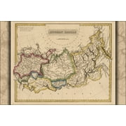 24"x36" Gallery Poster, map of Russian Empire russia 1817