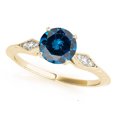 thumbnail image 1 of Aonejewelry 3/4 Ct. Ttw Blue Diamond Engagement Wedding Ring Crafted In 14K Solid Yellow Gold, 1 of 4