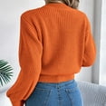 thumbnail image 4 of Fgnfyis Women Knit Sweater Long Sleeve Pullover Tunic Soft Warm Comfortable Loose Fit Fashion Top for Fall andWinter Orange XL, 4 of 7