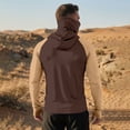 thumbnail image 6 of Men's Color Block Drop Shoulder Hooded Long Sleeve Sun Shirt, Lightweight UPF Protective Pullover Top for Outdoor Sports, Hiking and Casual Daily Use, 6 of 9