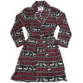 thumbnail image 4 of B O P J Adult Womens Female Printed Fleece Robe Tribal Blue Coral Fleece M, 4 of 17