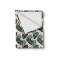 thumbnail image 2 of Leaves Soft Flannel Fleece Throw Blanket, Colorful Abstract Hatched Style Leaves Repetition Tropical Illustration, Cozy Plush for Indoor and Outdoor Use, 50" x 60", Baby Pink Multicolor, by Ambesonne, 2 of 6