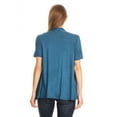 thumbnail image 4 of Women's  Basic Casual Solid Short Sleeve Open Front Cardigan (S-3X), 4 of 4