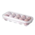 thumbnail image 1 of Inteprter Portahuevos TureClos Caja de bandeja de huevos para refrigerador con tapa Contenedor de almacenamiento de plástico apilable transparente Almacenamiento y organización del hogar 10 celdas Inteprter HA005023-01, 1 of 6