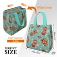 thumbnail image 3 of Pioneer Flower Floral Print Pattern Insulated Lunch Bag for Women & Adults,Large Portable Soft Cooler Lunch Bag,Thermal Food Storage Tote with Pearl Cotton,8.66L,8.75x5.75x9.5 Inch, 3 of 6