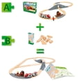 thumbnail image 5 of Juego de vías de tren de madera BRIO World 36099 Starter, 12 piezas, 5 of 5