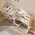thumbnail image 6 of MONTARY Kids Toy Storage Organizer with 2 Tier Bookshelf and 12 Toy Bins, Pink, 6 of 9