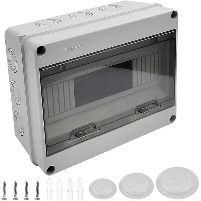 Caja eléctrica impermeable para exteriores de una pieza IP65, 12 módulos, superficie de plástico ABS IP65, caja eléctrica impermeable para exteriores, gabinete de control, unión b