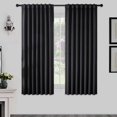 thumbnail image 1 of Cortinas opacas Joydeco de 183 cm para dormitorio, 2 paneles, color negro, 1 of 9
